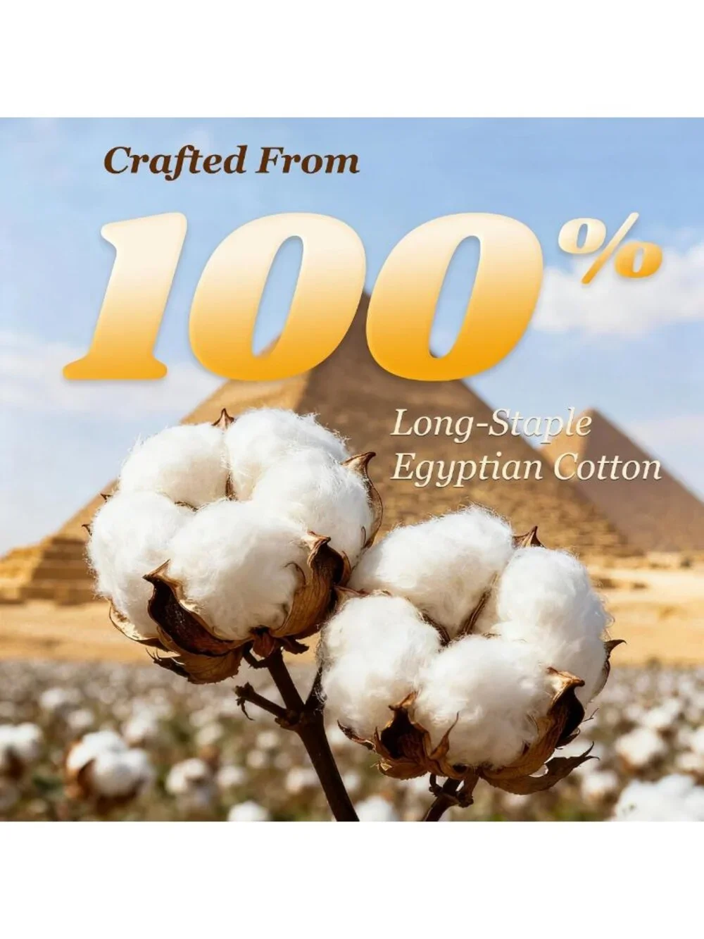 Luxurious 100% Egyptian Cotton Full Sheets Set, 16